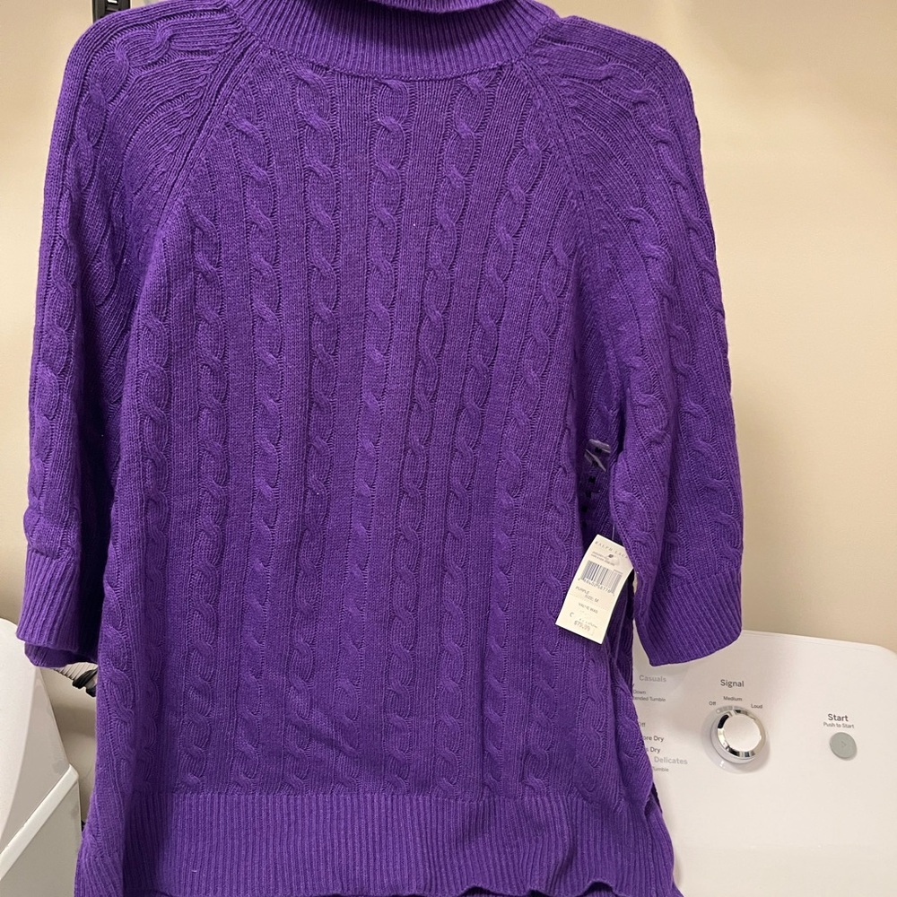 Polo Ralph Lauren Women's Vibrant Purple Cowl Neck Sweater